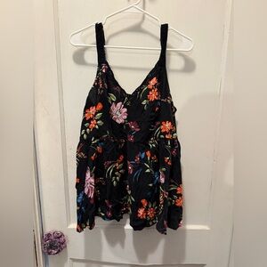 Torrid Floral Black Top